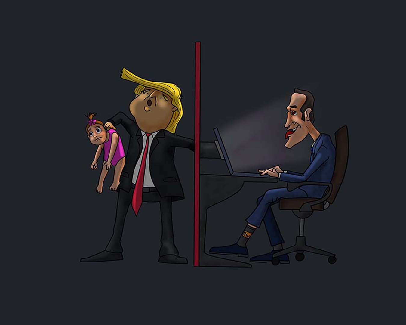کاریکاتور انتخاباتی: اتهام ترامپ به پسر بایدن