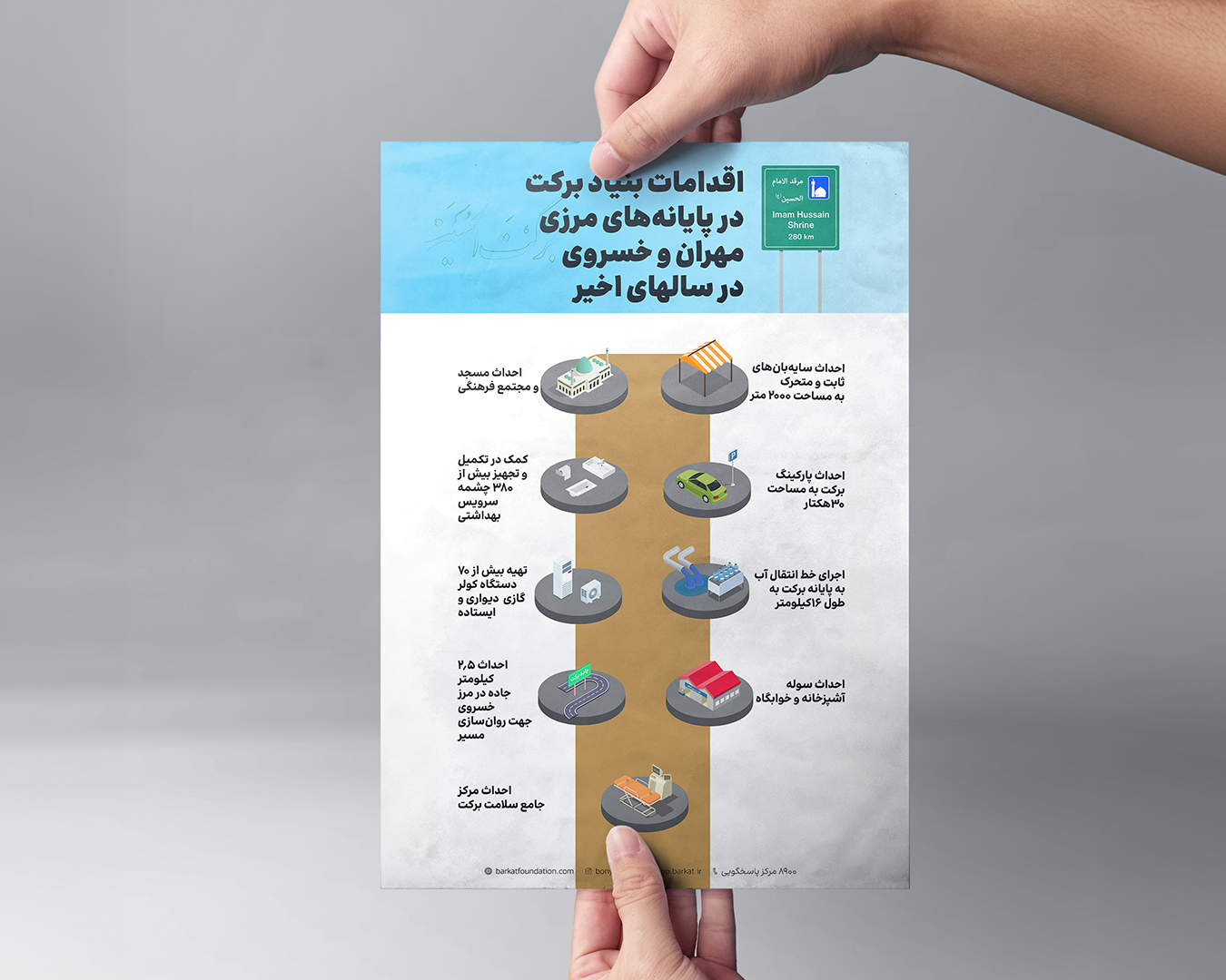 طراحی اینفوگرافی بنیاد برکت